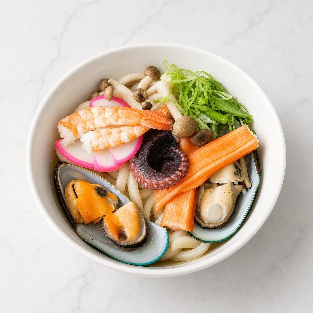 C. Seafood Udon.