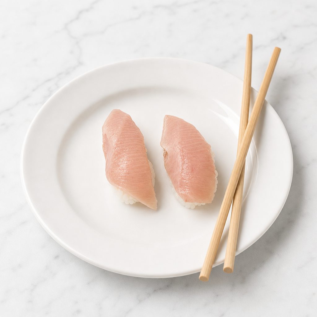 Hamachi Nigiri (Yellowtail).