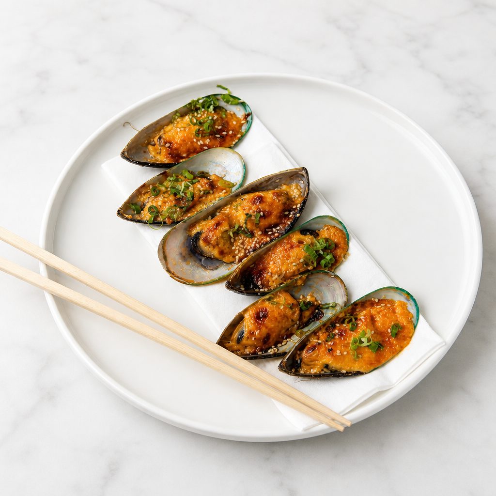 Baked Mussels.