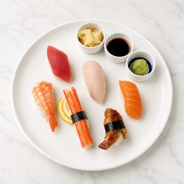 Nigiri + Spicy Tuna/California (6pc Nigiri + Cali Or S.tuna).