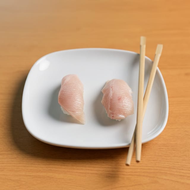 Hamachi Nigiri (Yellowtail).
