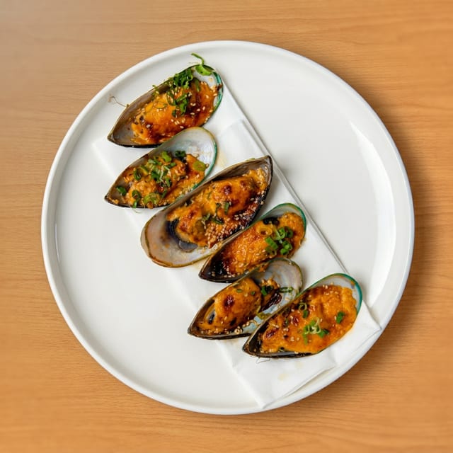Baked Mussels.
